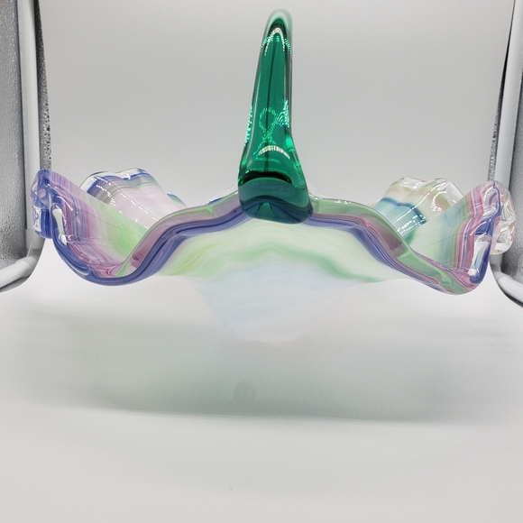 *LARGE*Murano Fazzoletto Basket Vase - Picture 4 of 8